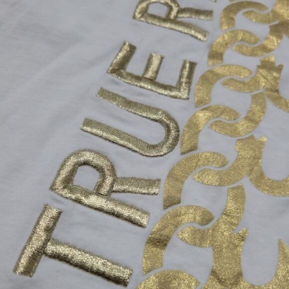 True Religion Shirt Size Medium (10-12) Kids Youth Size Graphic Tee Embroidered - Picture 6 of 7